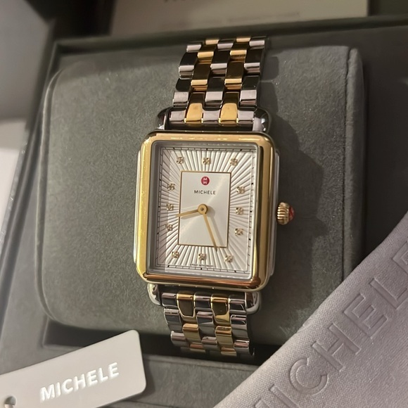 Michele Two Toned Watch with Diamonds - Picture 3 of 7